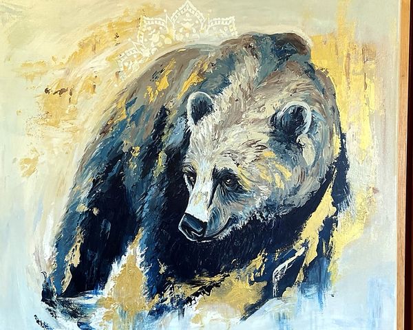 Bear — Spirit Animals — Acrylic, 30×24 in · Available — inquire